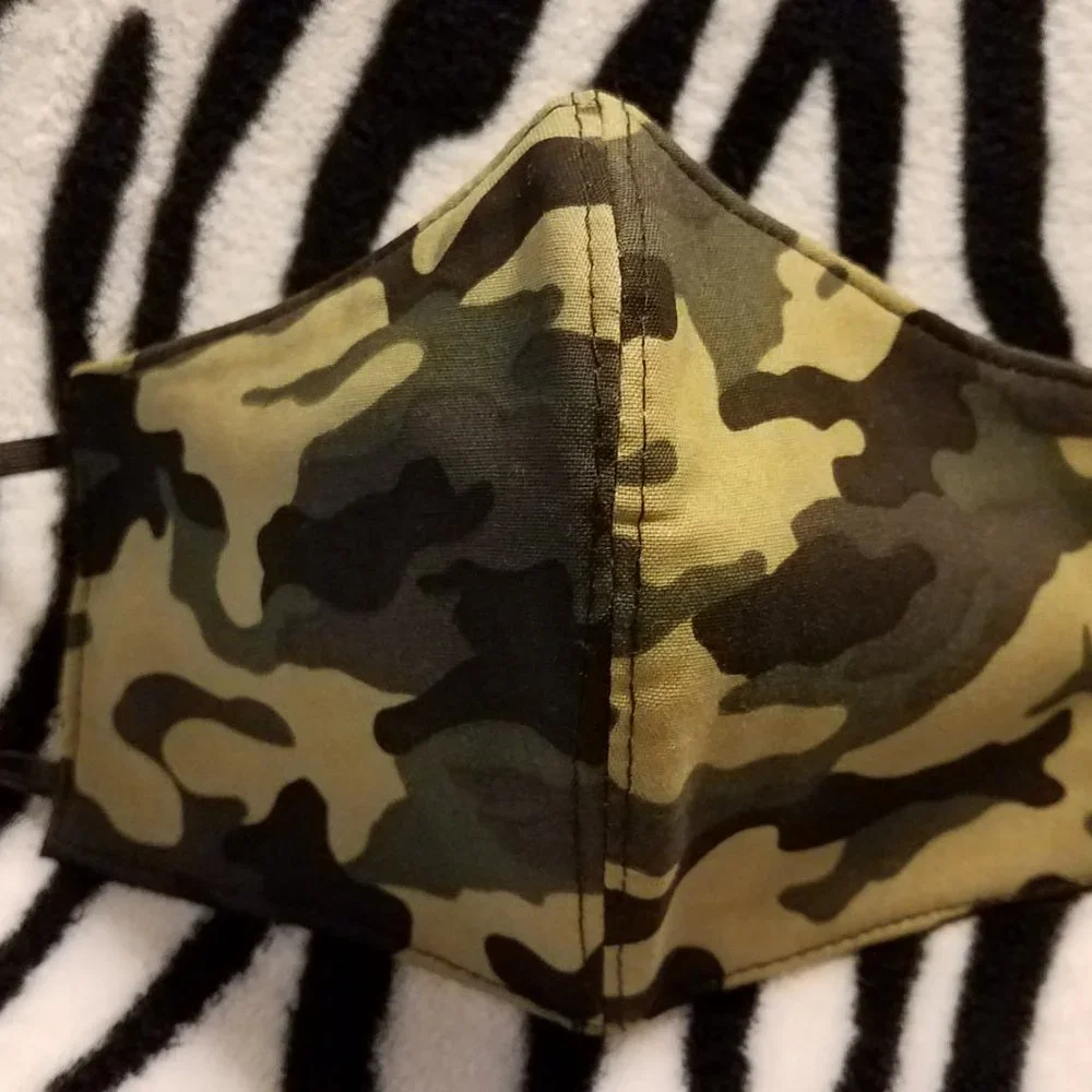 3 Adult Washable Face Mask/Cover Camouflage Design